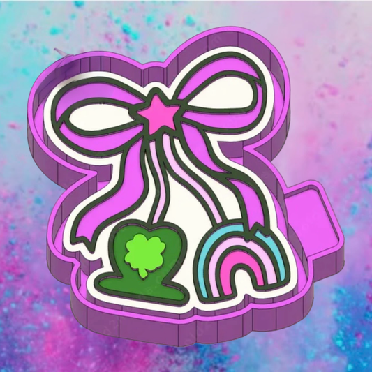 Lucky charm bow car freshie mold.