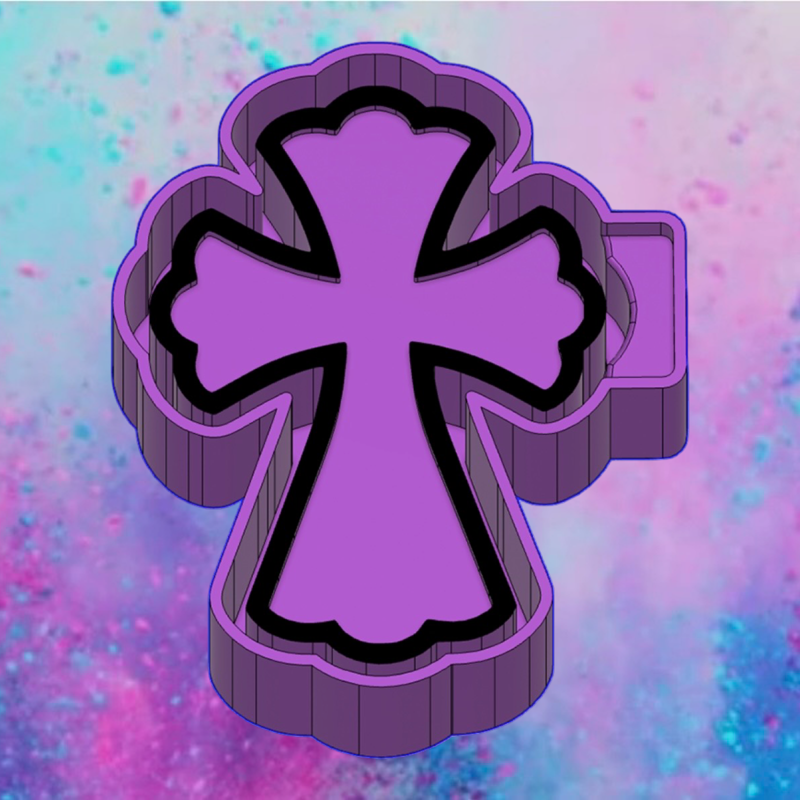 Cross cardstock car freshie mold.