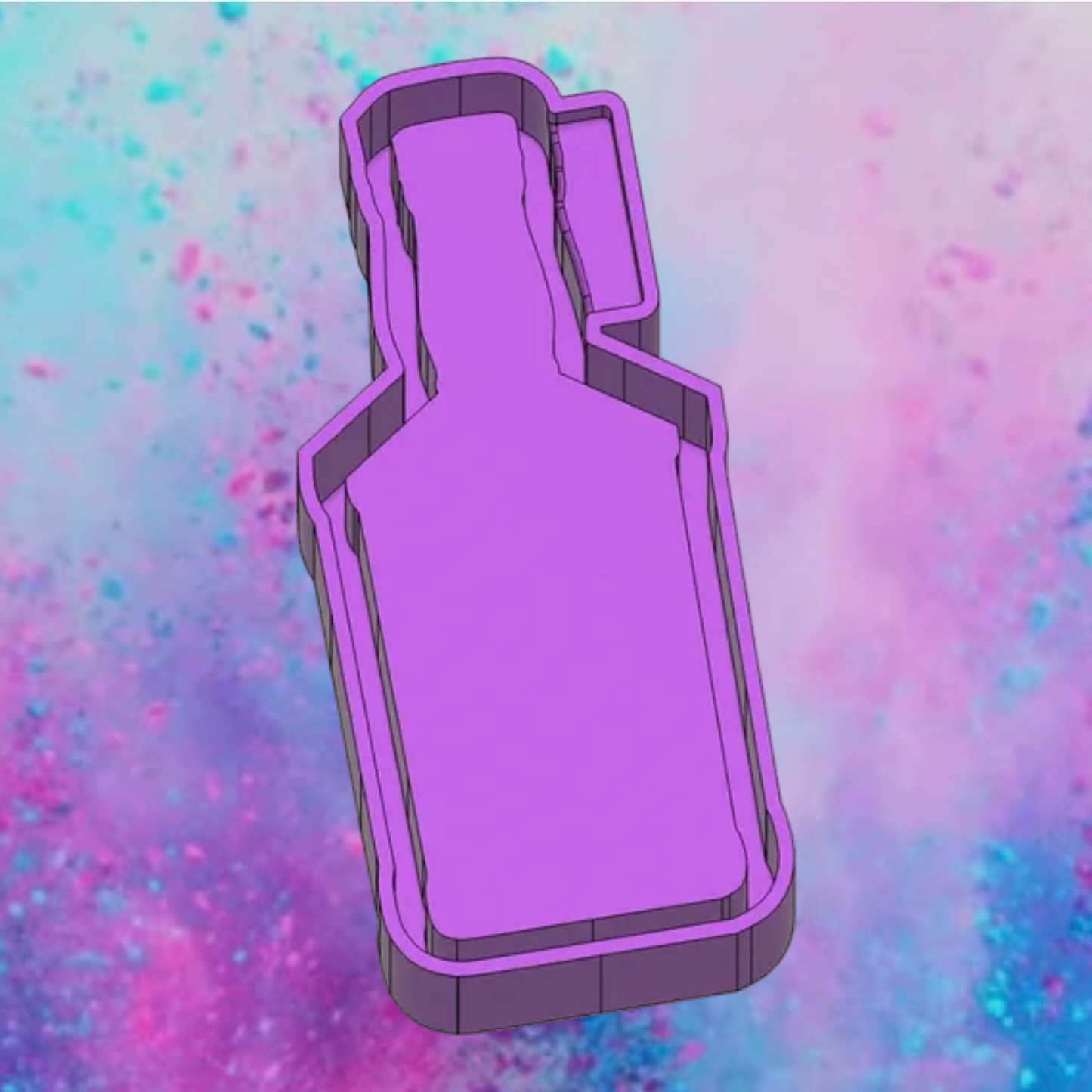 Bottle cardstock car freshie mold.