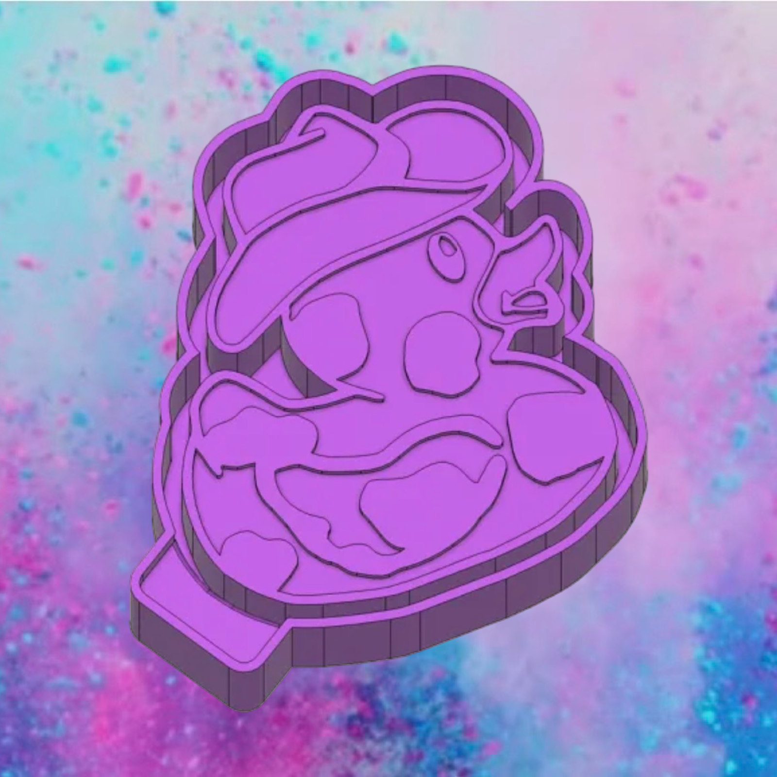 Duck cow print with hat freshie vent clip (pair).