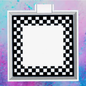 Checkered square cardstock mold.