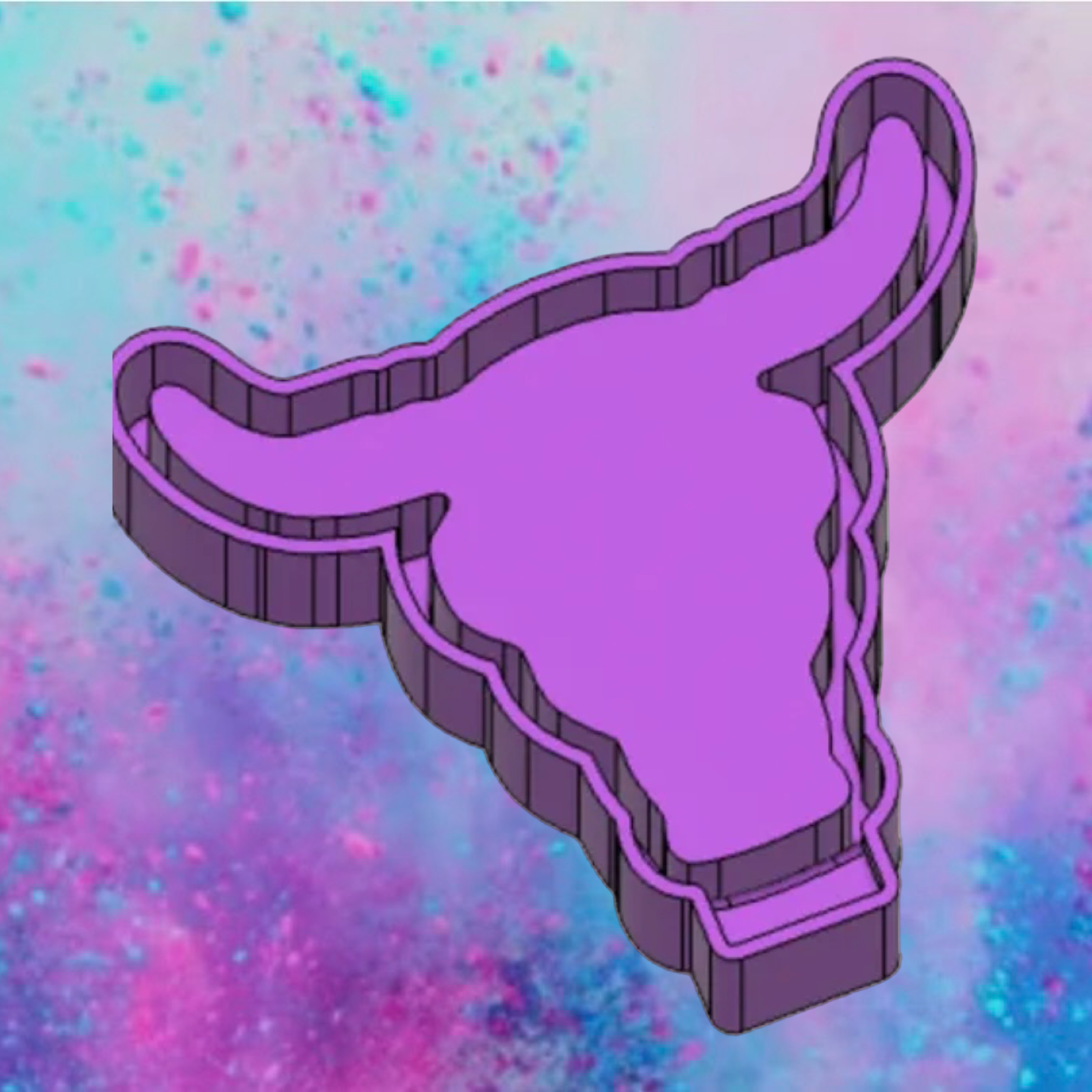 Bull head cardstock mold.