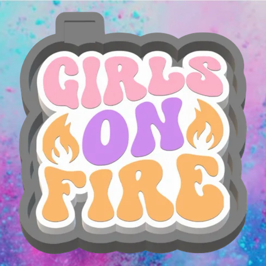 Girls on fire car freshie mold