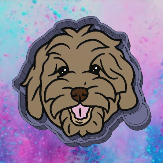 Golden doodle dog car freshie mold b