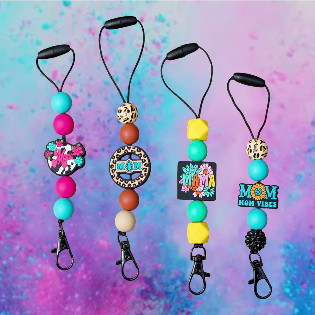 Four MOM car freshie hangers.