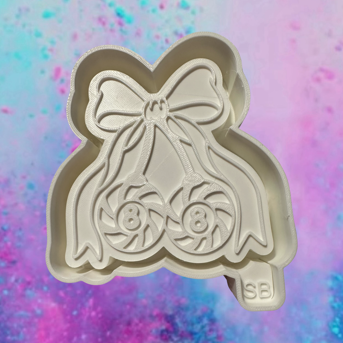 8 ball cherry bow car freshie mold.