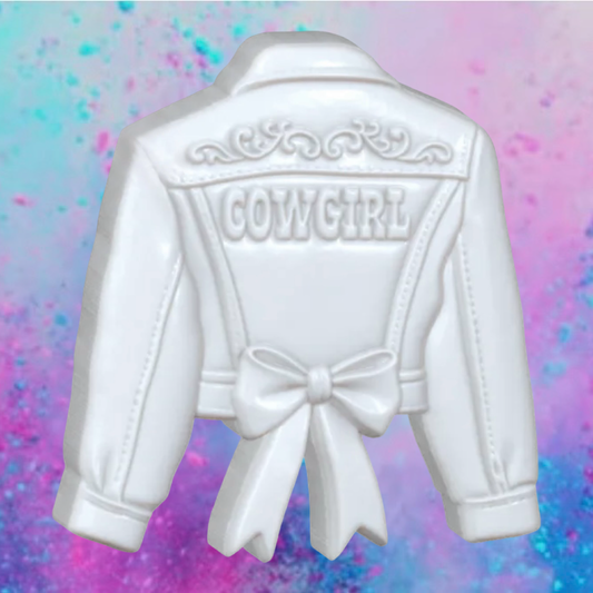 3D western cowgirl jacket car freshie mold.