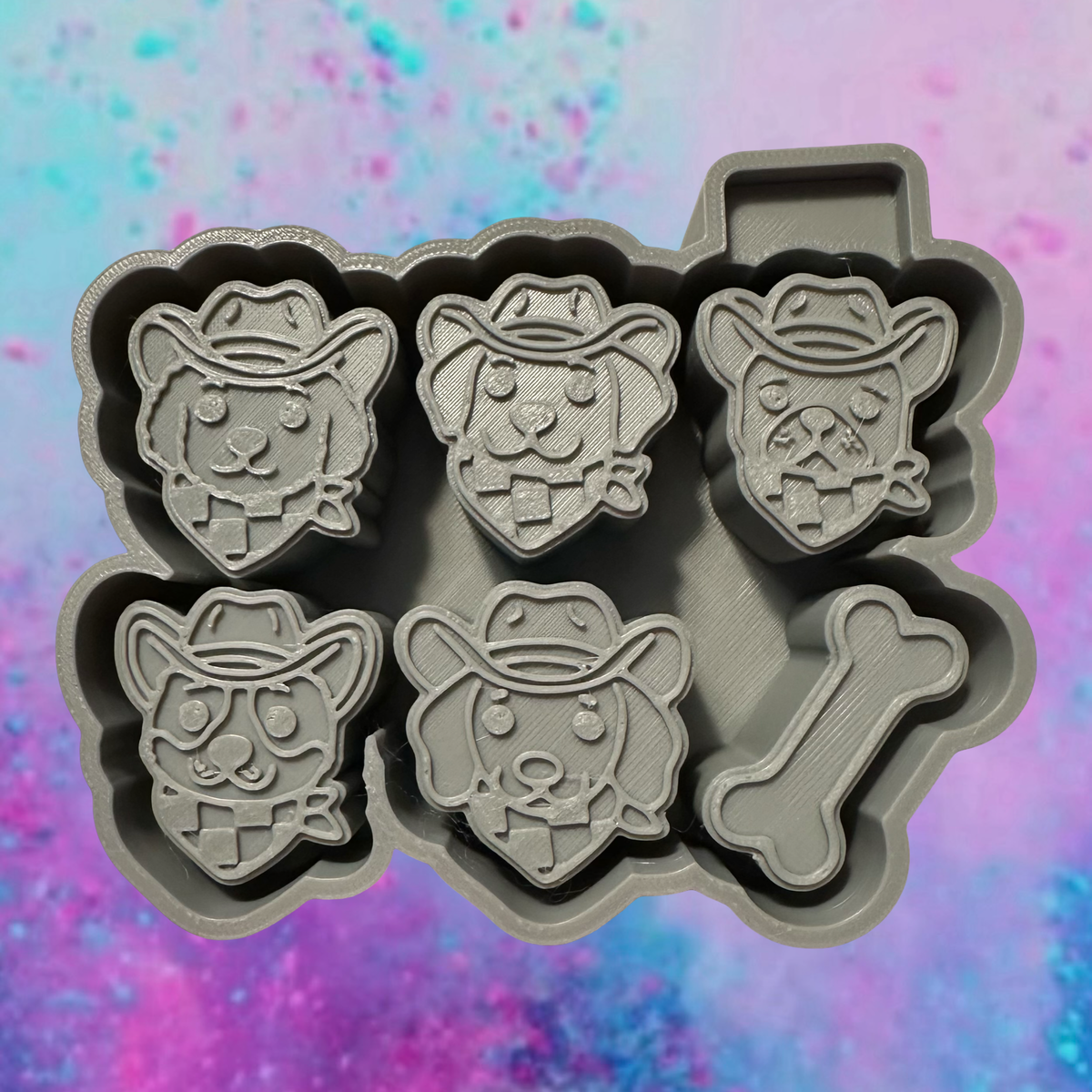 Cowboy dog car freshie charms mold