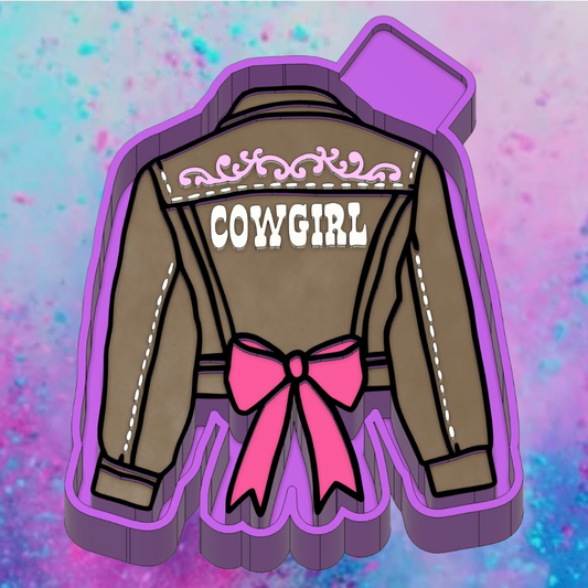 Cowgirl jacket car freshie mold.