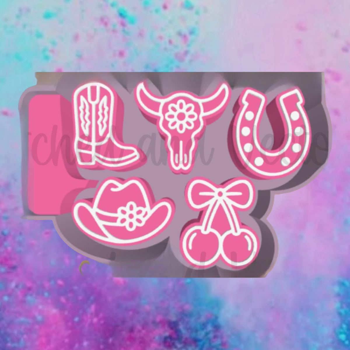 Western style freshie charms mold