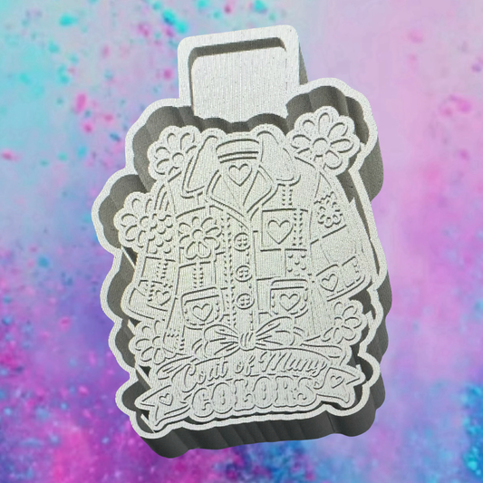 Coat of many colors freshie mold.