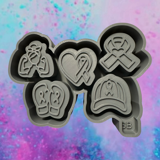 Breast cancer awareness car freshie charms mold