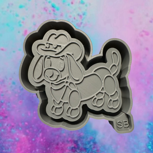 Cowboy dog freshie mold