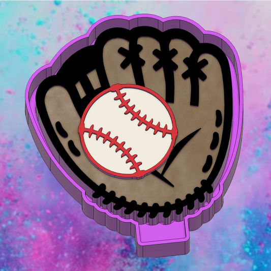 Baseball with glove car freshie mold.