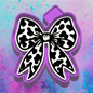 Coquette cow print bow car freshie mold.
