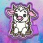 Cut cow swinging car freshie mold b