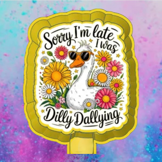 Sorry I’m late car freshie mold and cardstock