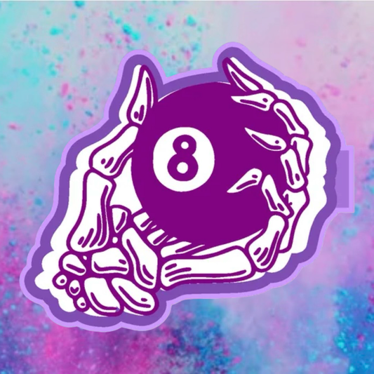 Skeleton hand 8 ball car freshie mold