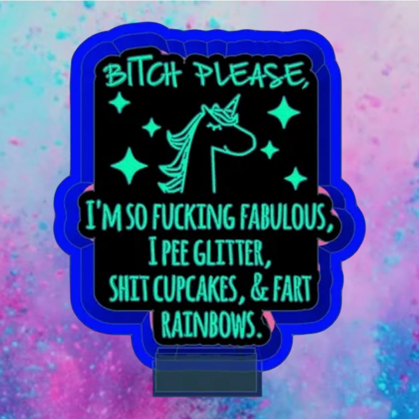 I pee glitter car freshie mold.