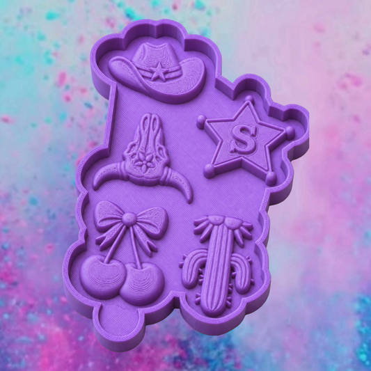 3D Cowgirl charm car freshie molds.
