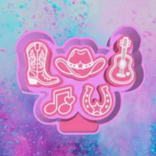 Country music car freshie charms mold