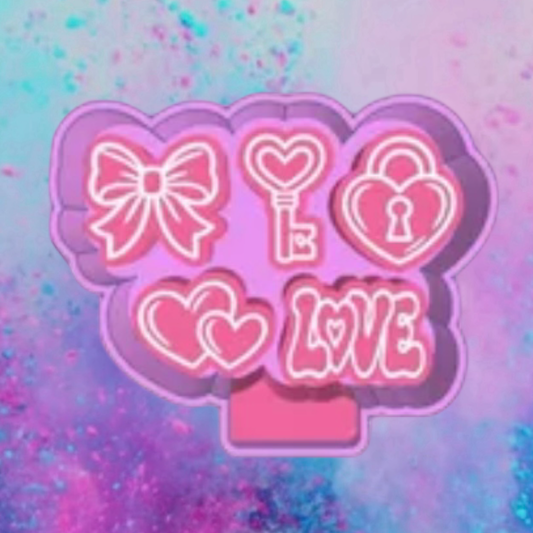 Love  car freshie charms mold
