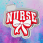 Nurse with a bow car freshie mold.