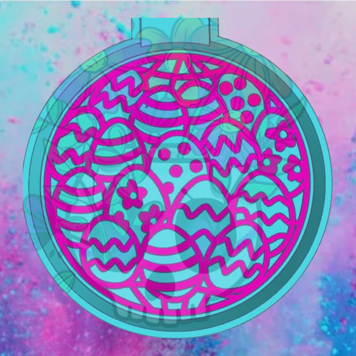 Group of Easter eggs car freshie mold.