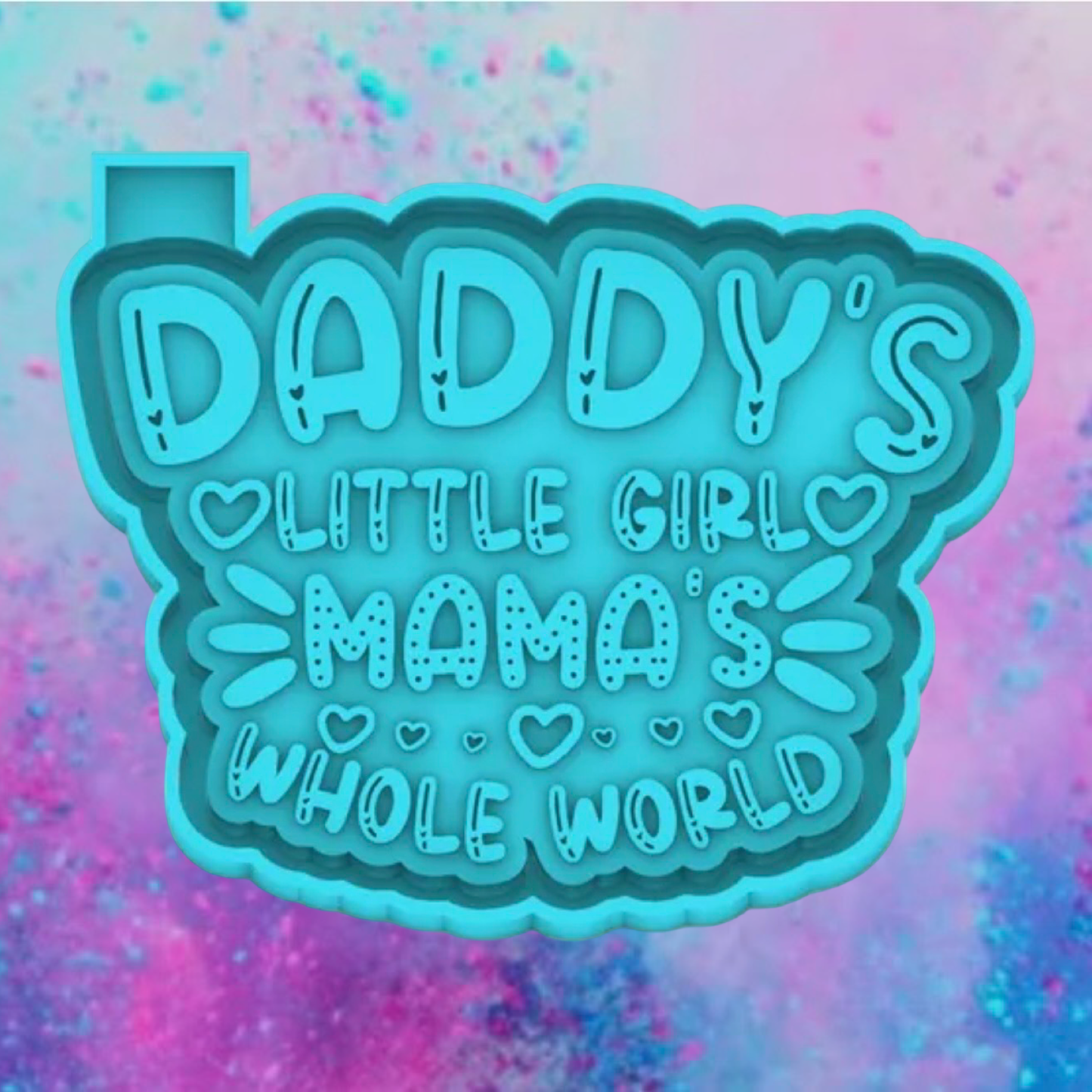 Daddy’s little girl car freshie mold.
