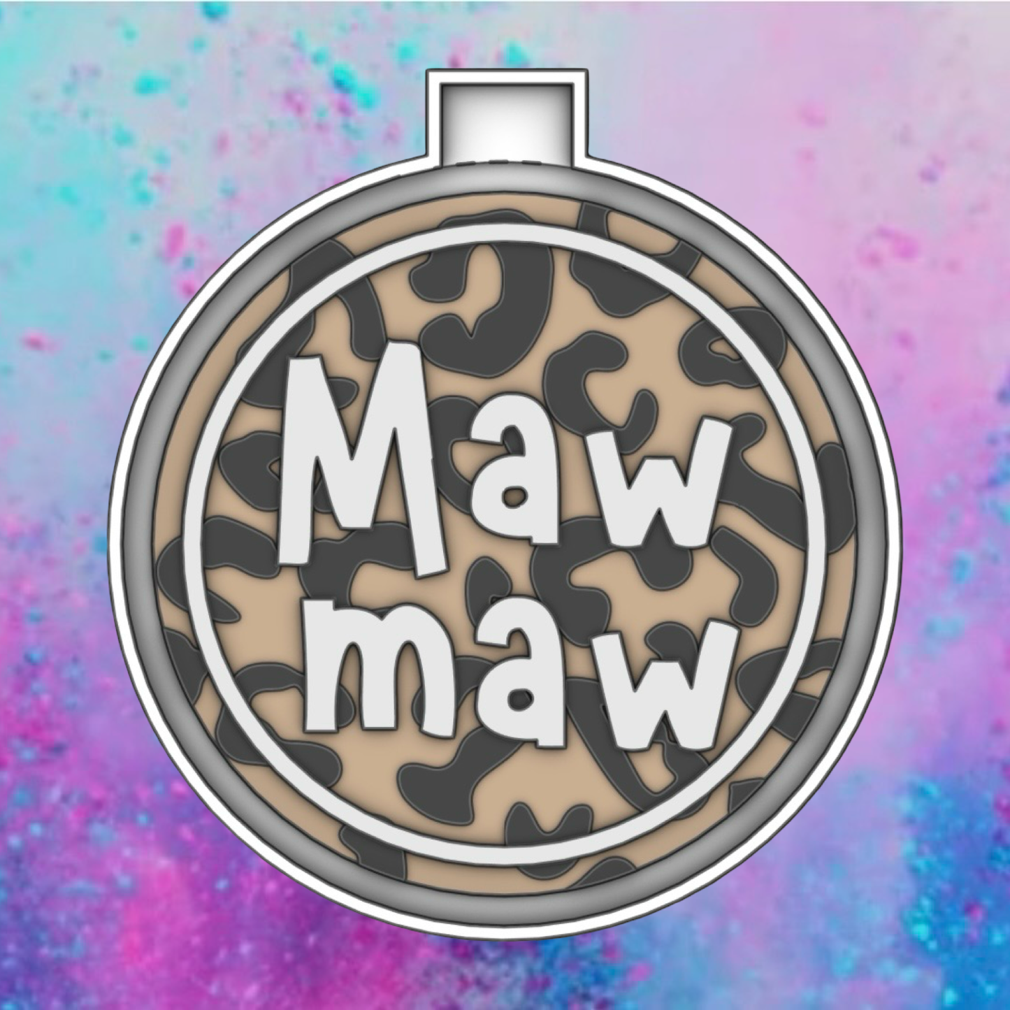 Chettah print MawMaw car freshie mold.