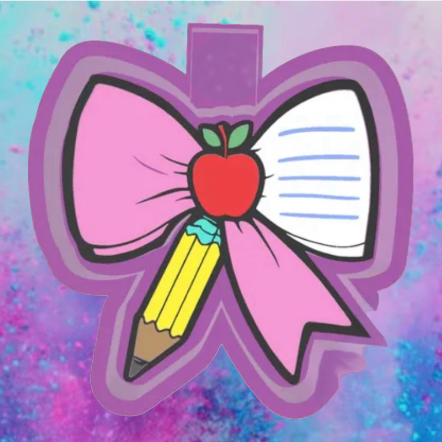 Teacher bow car freshie mold.