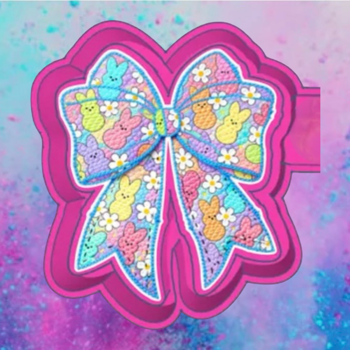 Easter bow car freshie mold and cardstock