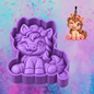 3D winking pony  car freshie molds.