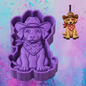 3D cowboy dog car freshie molds.