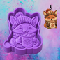 3D cute winter fox car freshie molds.