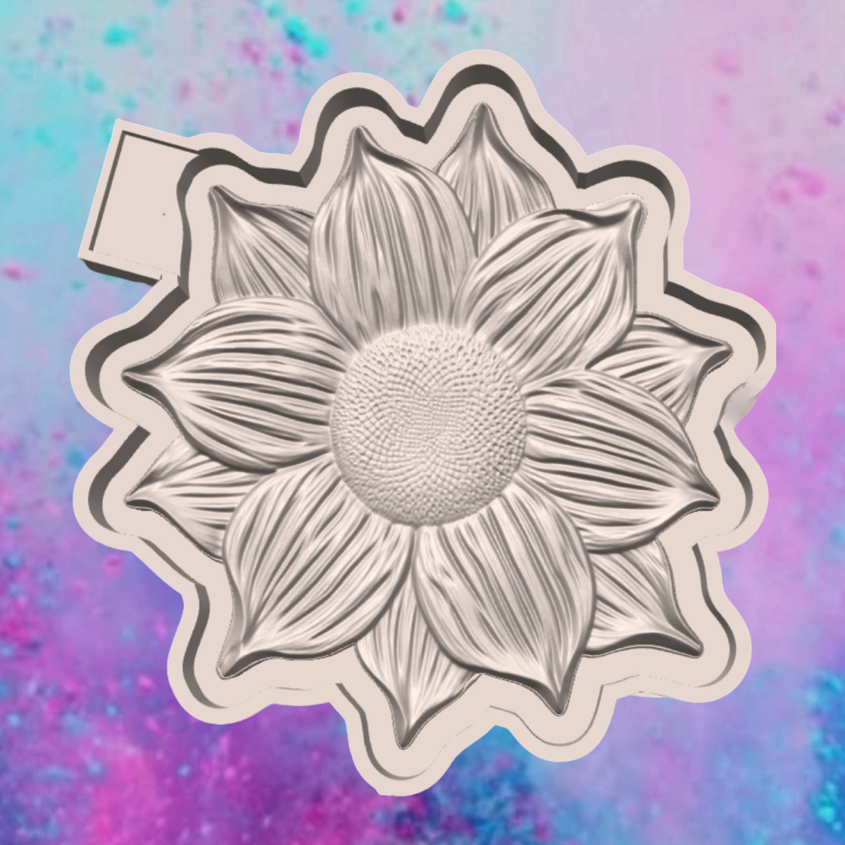 3D sunflower car freshie molds.