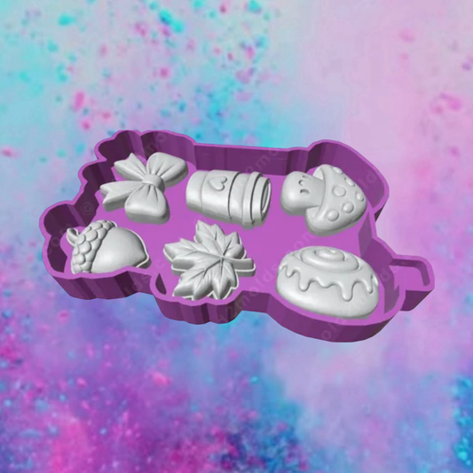 3D fall flavors charm car freshie molds.