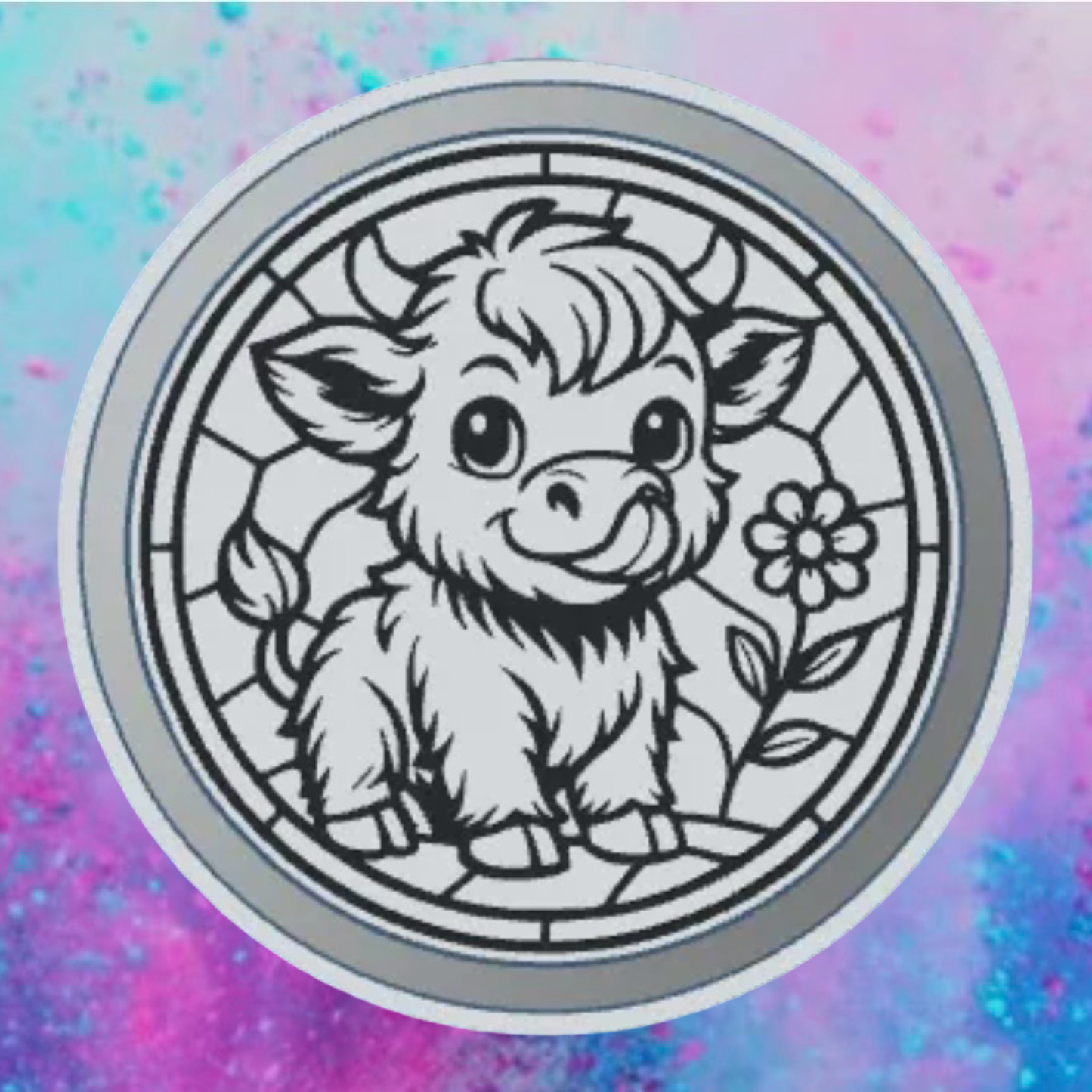 Cute Highland cow car freshie mold.