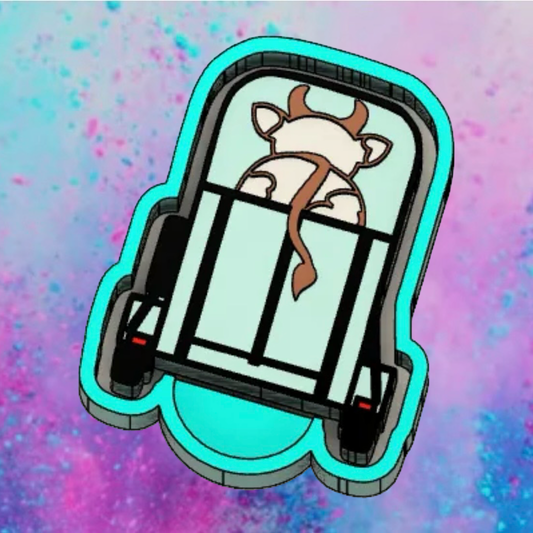 Cow in trailer car freshie mold b