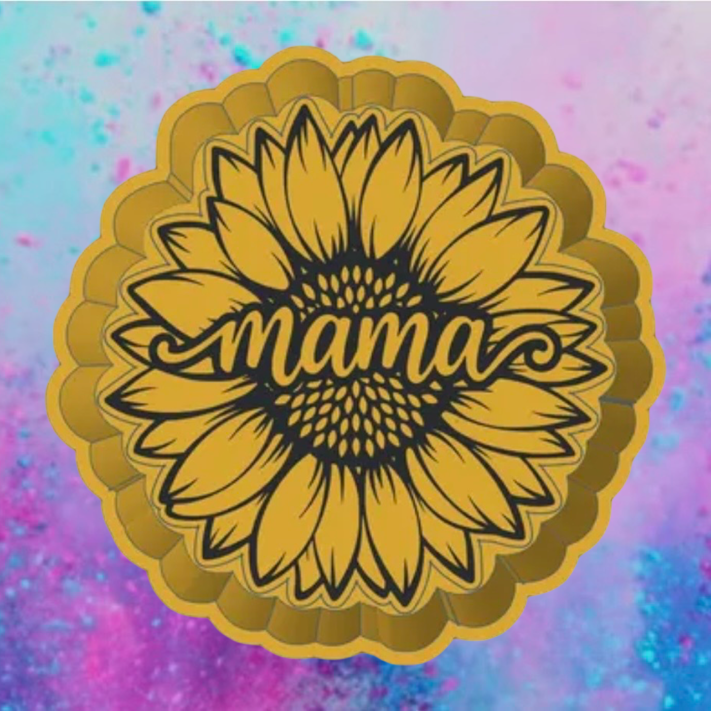 Mama sunflower car freshie mold.