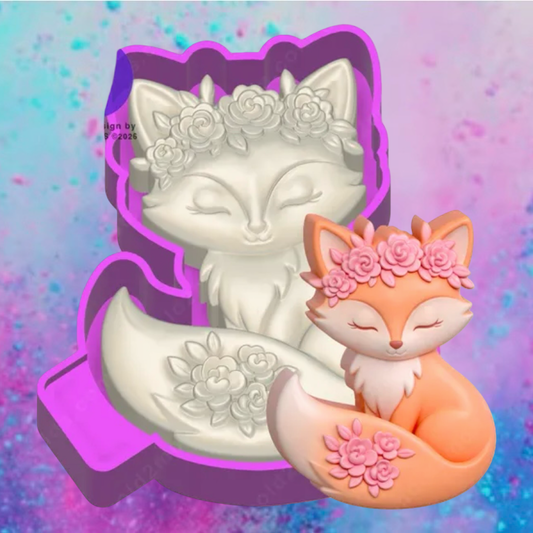 3D fox car freshie mold b