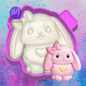 3D bunny with a bow car freshie mold.