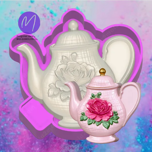 3D vintage tea pot car freshie mold b