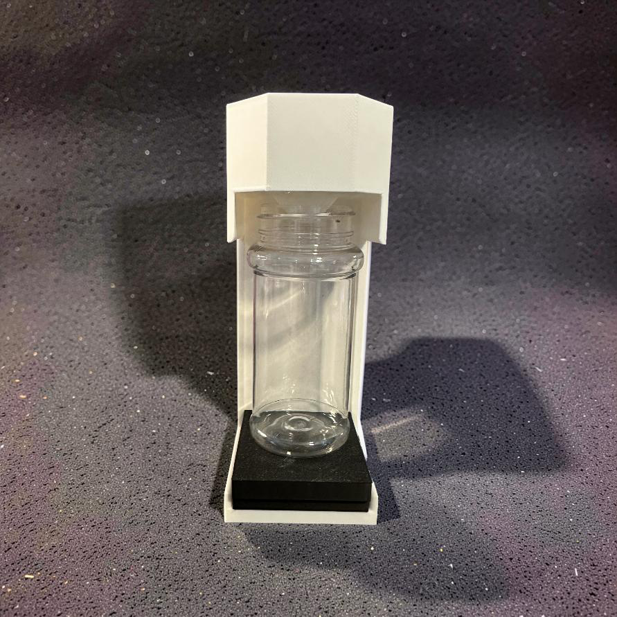 3D Printed Glitter funnel. Holds 2 or 3 oz bottles b