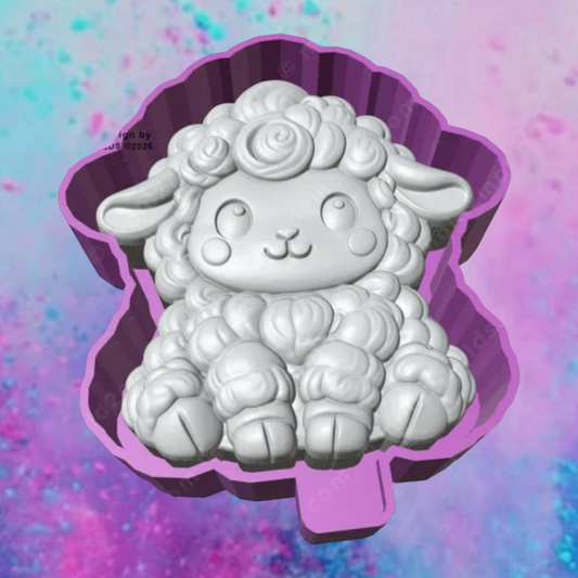 3D baby lamb car freshie molds.
