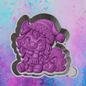 3D Christmas pony with Santa hat car freshie molds.