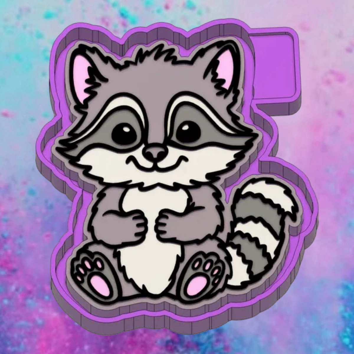 Cute Raccoon car freshie mold.