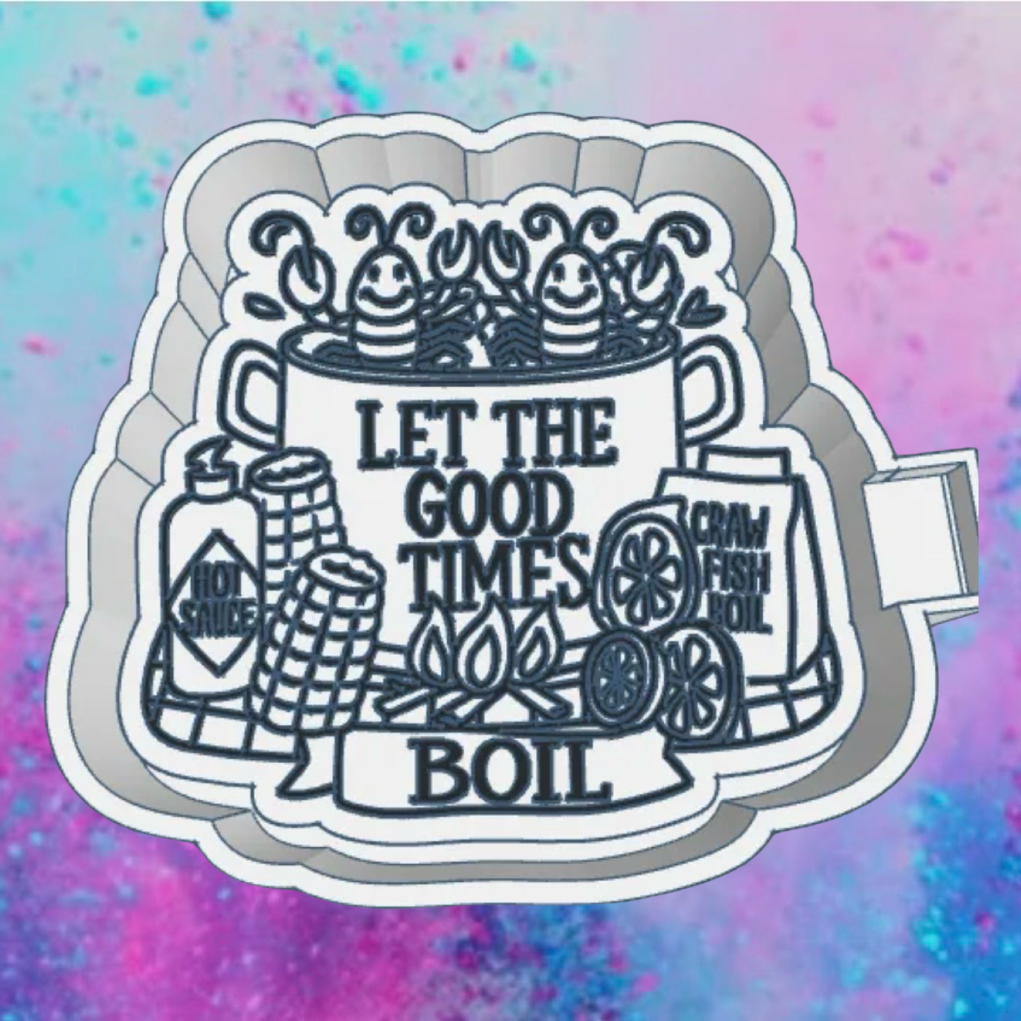Let the Good Time Roll car freshie mold
