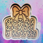 Leopard print Feral with bow car freshie mold.