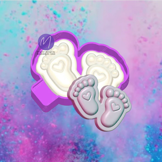 3D print baby feet car freshie mold.